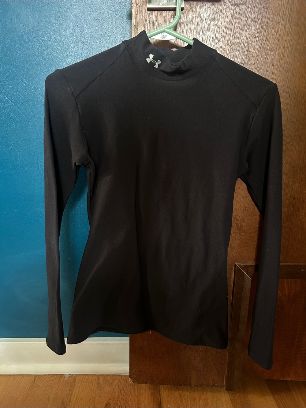 Under Armour Black Long-Sleeve Mock Neck Performance Top